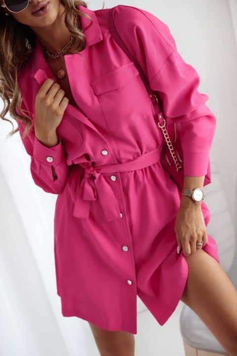 Sukienka szmizjerka fuksja - XANA