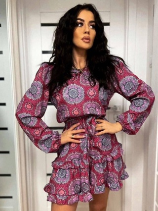 Sukienka z wiskozy PAULINE z wiązaniem na plecach - LA PERLA