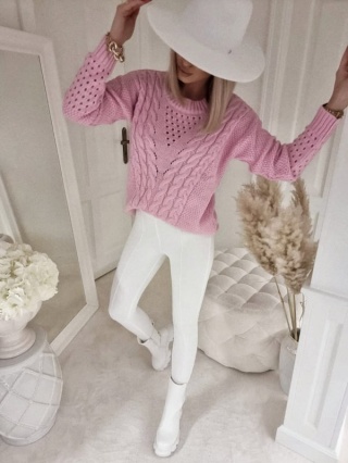 Sweter oversize TENNESSEE różowy - BY ME