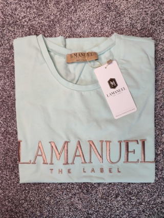 T-shirt LAMANUEL miętowy - LA MANUEL