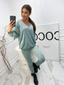 Velour sweatshirt pistachio - BY MIELCZARKOWSKI Velour sweatshirt pistachio - BY MIELCZARKOWSKI