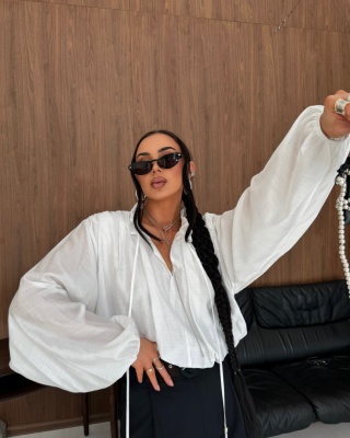 Bluzka w stylu BOHO ecru La Milla