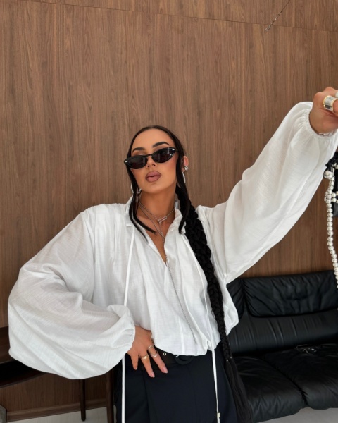 Bluzka w stylu BOHO ecru La Milla