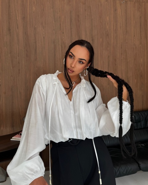 Bluzka w stylu BOHO ecru La Milla