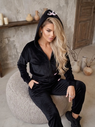 Komplet dresowy VELVET KISS czarny LAKI