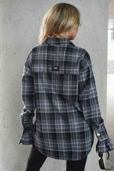 Koszula w kratkę z rękawem dzownek FLANEL FLOW La Monne