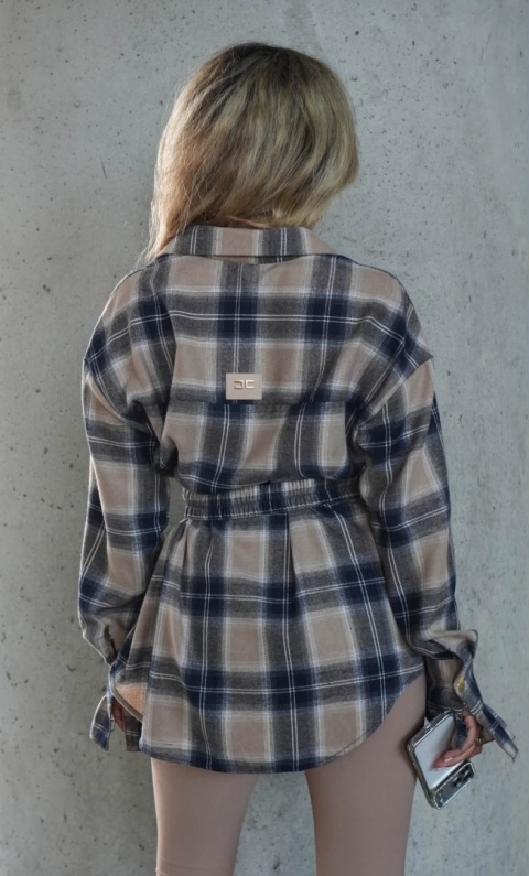 Koszula w kratkę z rękawem dzownek FLANEL FLOW La Monne