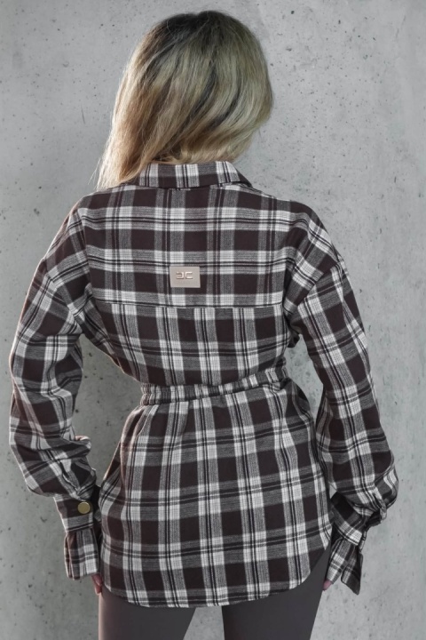 Koszula w kratkę z rękawem dzownek FLANEL FLOW La Monne