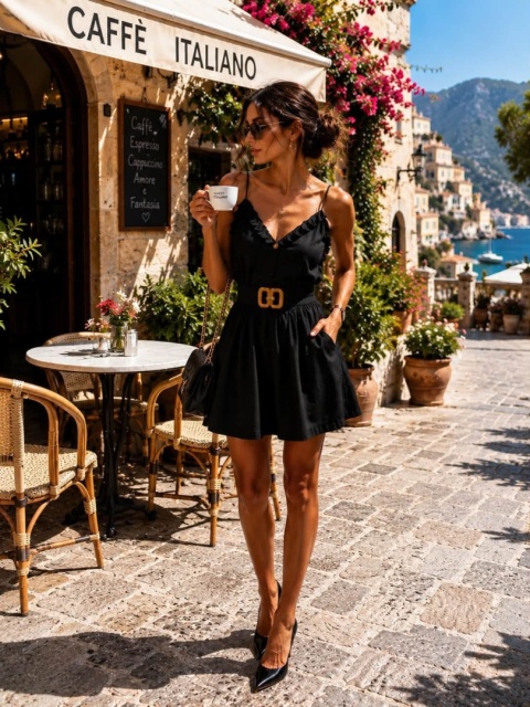 Sukienka Ibiza mini czarna La Monne