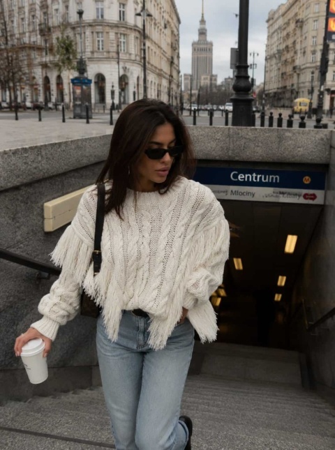 Sweter INDIANA waniliowy By me