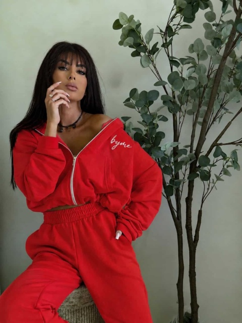 Bluza HOODIE czerwona By Me