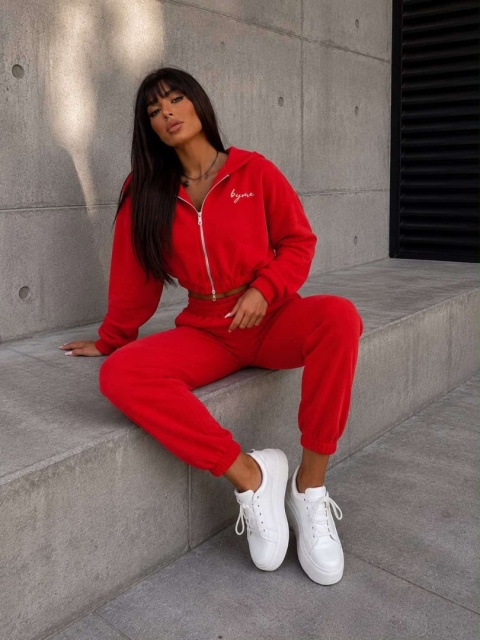 Bluza HOODIE czerwona By Me