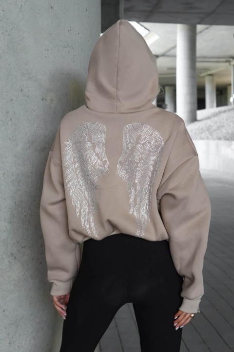 Bluza kangurka SERAPH ciemny beż La Monne