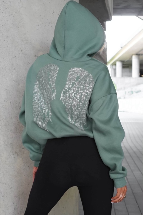 Bluza kangurka SERAPH matcha La Monne