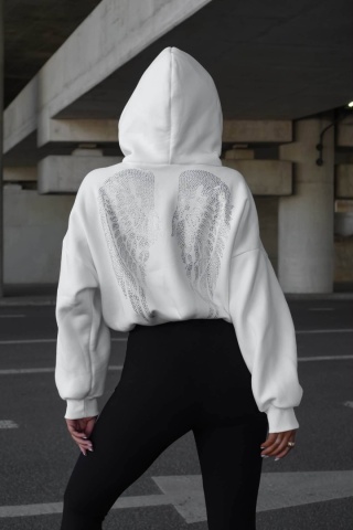 Bluza kangurka SERAPH biała La Monne