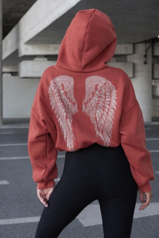 Bluza rozpinana SERAPH skrzydła kolor terracotta La Monne