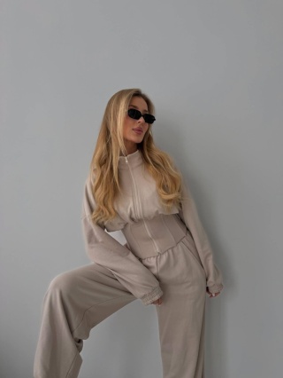 Dres z gorsetem jasny beż Agatha Fashion
