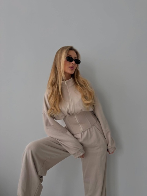 Dres z gorsetem jasny beż Agatha Fashion