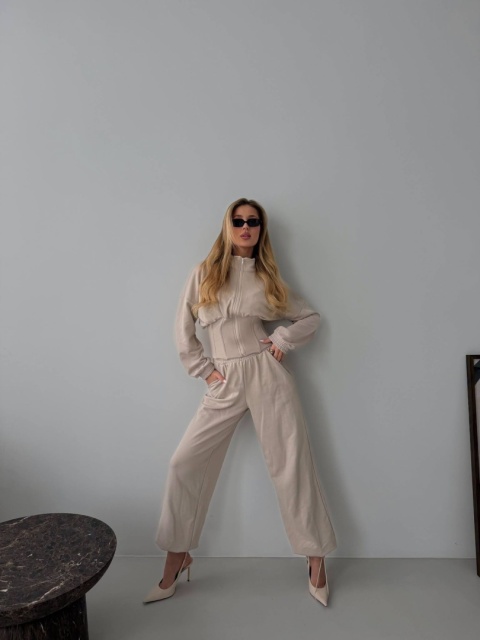 Dres z gorsetem jasny beż Agatha Fashion