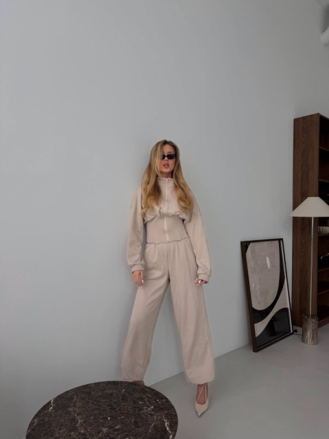 Dres z gorsetem jasny beż Agatha Fashion