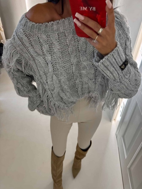 Sweter INDIANA szary By me