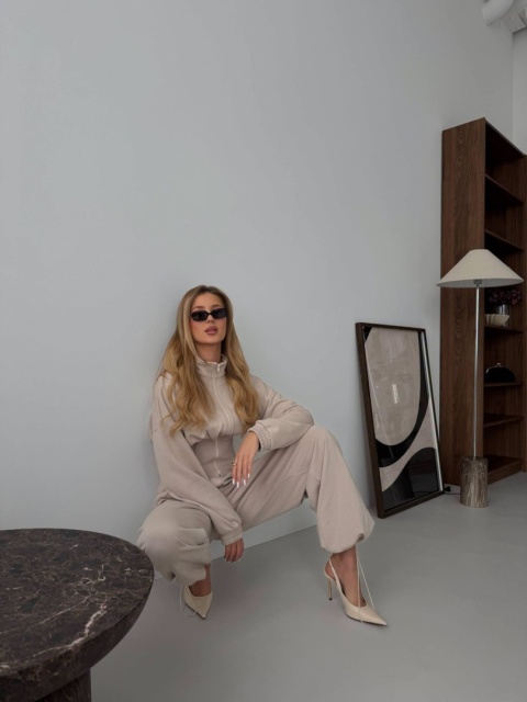 Dres z gorsetem jasny beż Agatha Fashion