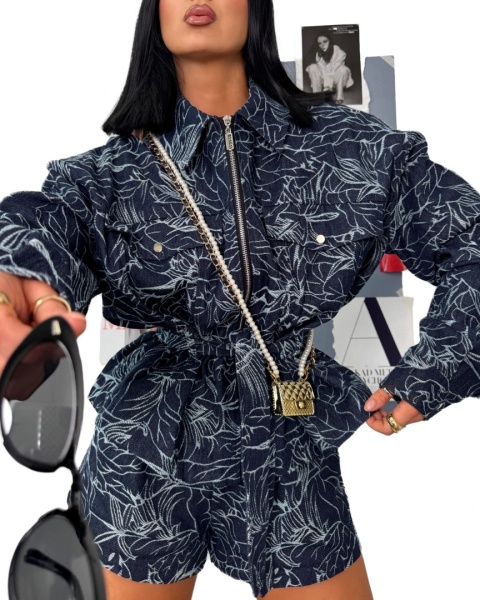 Spodenki szorty denim we wzorki La Milla