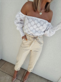 Open-shoulders blouse with circles - BY ME Open-shoulders blouse with circles - BY ME