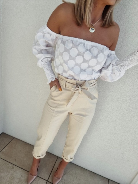 Bluzka hiszpanka w koła - BY ME