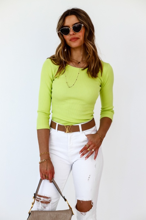 Bluzka z wiązaniem na plecach HOPE limonka - ME GUSTA