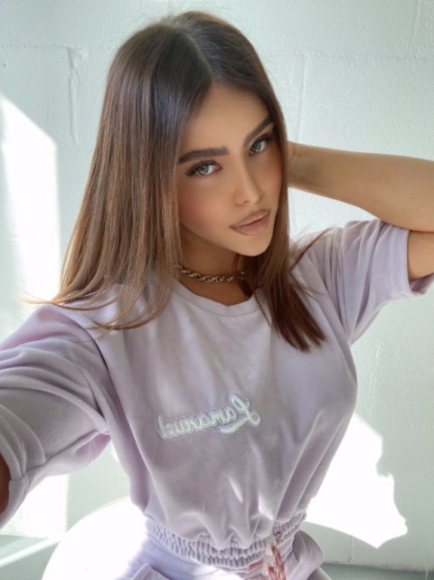 Dresowy komplet welurowy LOVERS DO - lila La Manuel