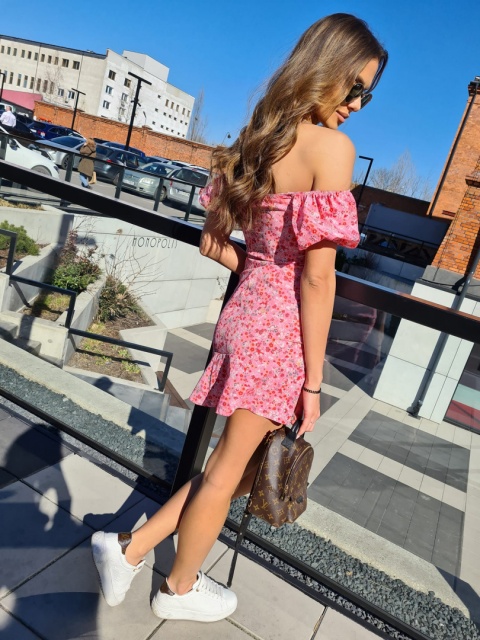 Sukienka z marszeniem i regulacją długości REBECCA