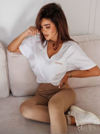 T-shirt Angel biały - LA MANUEL