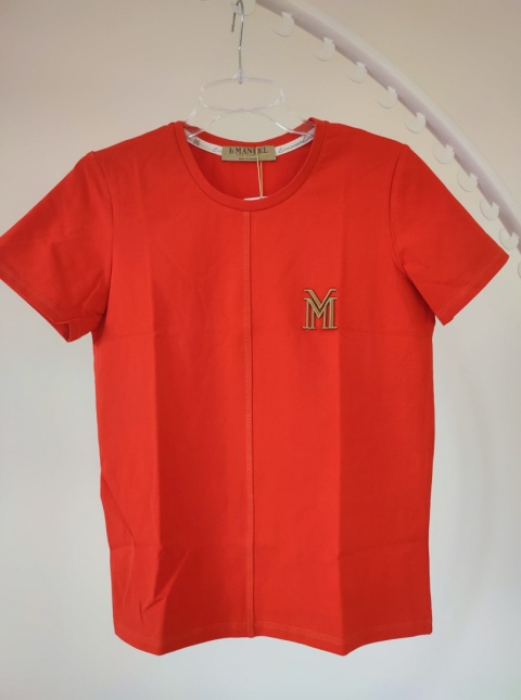 T-shirt MIRAGE czerwono-pomarańczowy- LA MANUEL