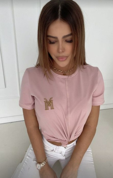 T-shirt MIRAGE pudrowy róż - LA MANUEL