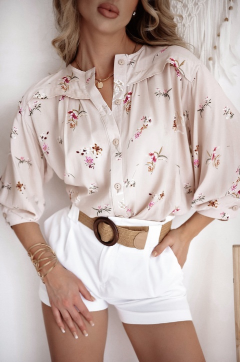 Bluzka zapinana na guziki w kwiaty ADA - XANA