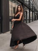 Długa sukienka BRASIL czarna - SEMPRE