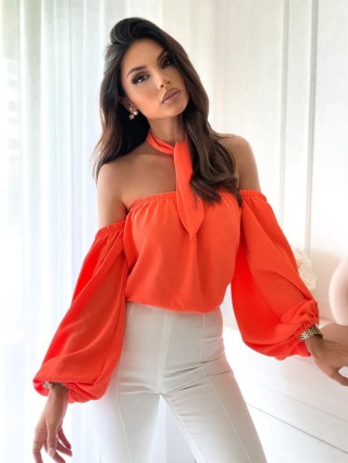 Hiszpanka z chokerem pomarańczowa - BOCCA