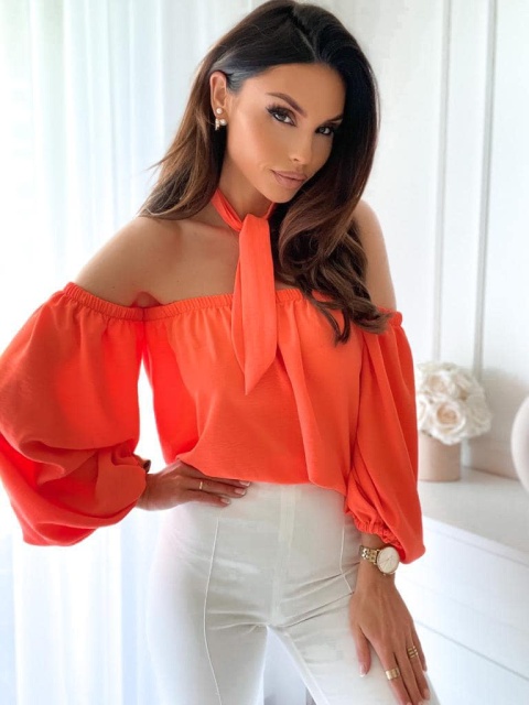 Hiszpanka z chokerem pomarańczowa - BOCCA