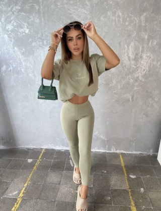 Komplet LAZY oliwkowy - LA MANUEL