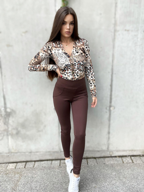 Legginsy push up antycellulitowe czekolada - BY MIELCZARKOWSKI Legginsy push up antycellulitowe czekolada - BY MIELCZARKOWSKI