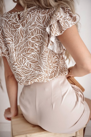 Beżowe szorty z wiskozy - XANA