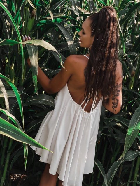 Sukienka na cienkich ramiączkach SPIDER - SEMPRE