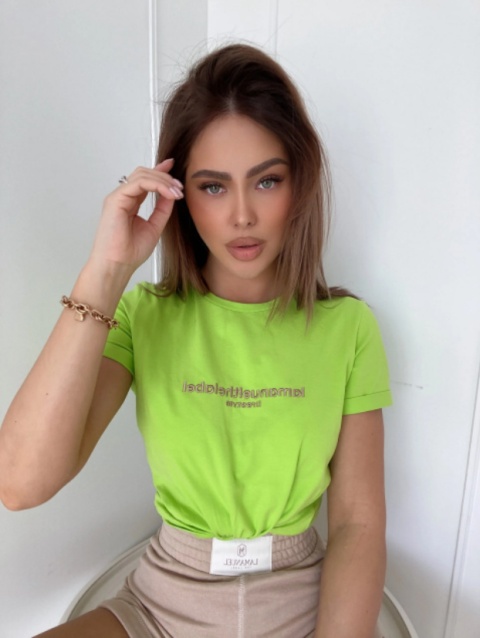 T-shirt MISSED zielony - LA MANUEL