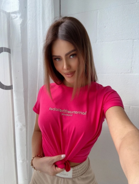 T-shirt MISSED fuksja - LA MANUEL