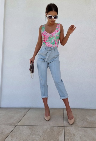 Top na szerokich ramiączkach w neonowych kolorach - BY ME