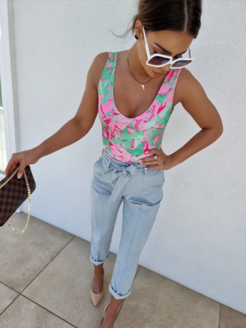 Top na szerokich ramiączkach w neonowych kolorach - BY ME