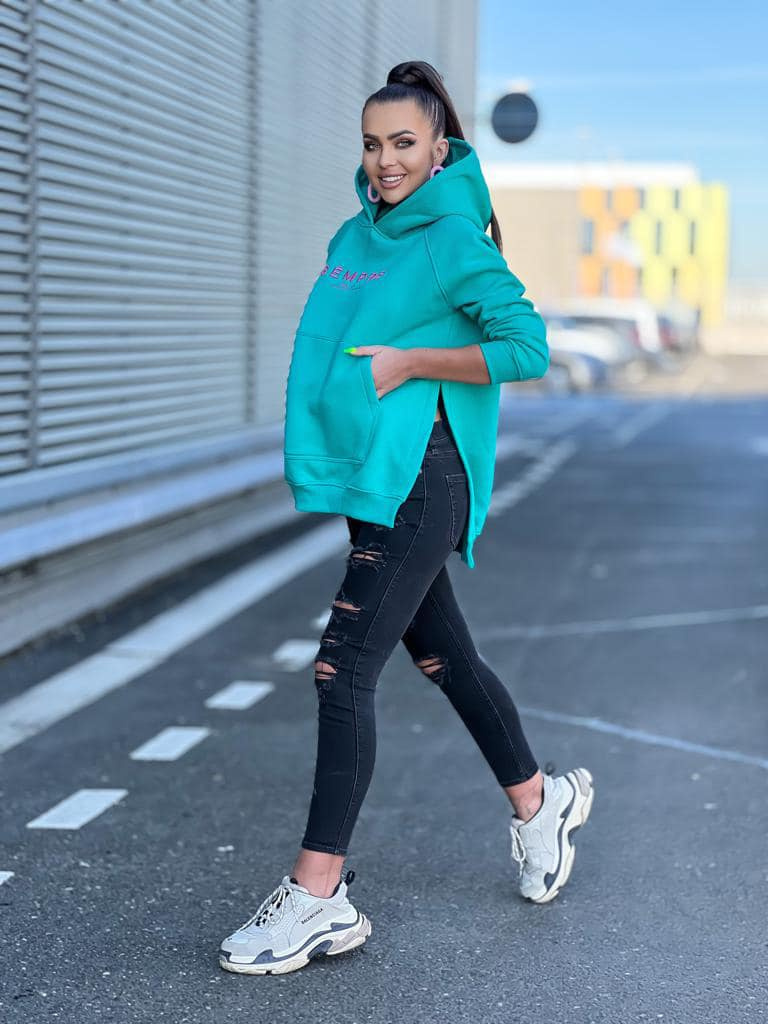 Bluza SARA LOGO szmaragd - SEMPRE Bluza SARA LOGO szmaragd - SEMPRE