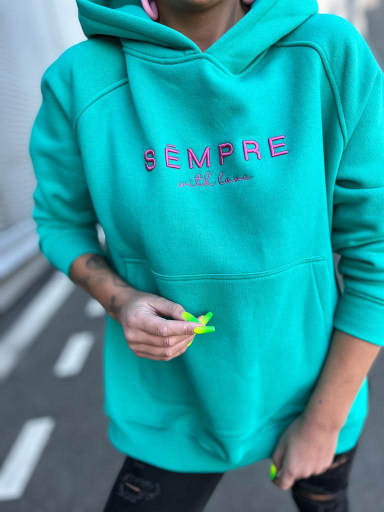 Bluza SARA LOGO szmaragd - SEMPRE Bluza SARA LOGO szmaragd - SEMPRE