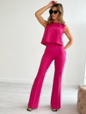 Blouse with fuchsia tie - LA MILLA Blouse with fuchsia tie - LA MILLA